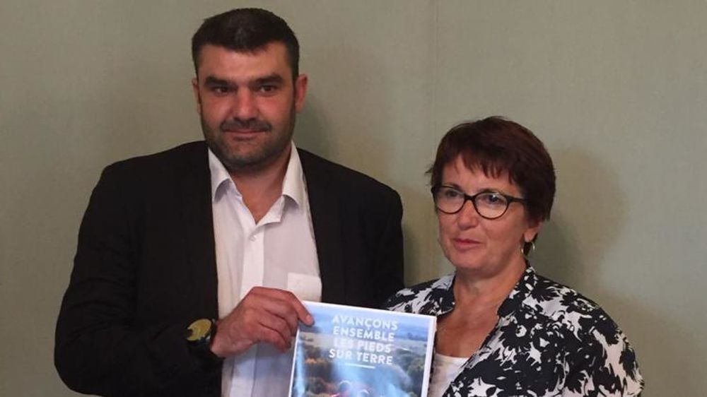 Jérémy Decerle, président des JA, et Christiane Lambert, présidente de la FNSEA ont présenté à Paris le 18 septembre 2018 le programme qu’ils défendront aux prochaines élections des chambres d’agriculture. © A. Marcotte/GFA